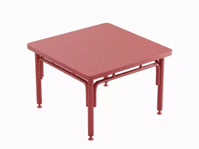 Metallic Table 03 Low-poly 3D model