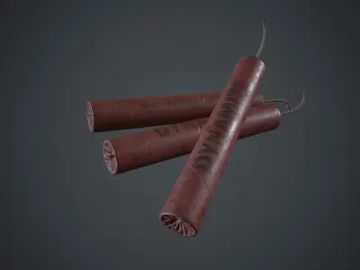 Dynamite PBR Game Ready pair of cigars Low-poly 3D model