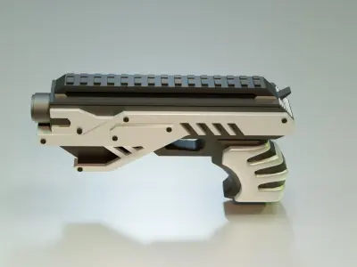 Sci-fi Pistol  Low-poly 3D model