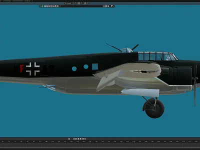 Cant Z-1007 in German service Free 3D model