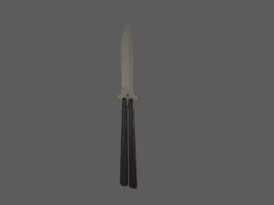Butterfly knife 3D model buy