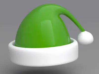 Christmas Hat Green 3D model