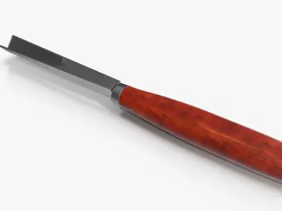 V Chisel 90deg Low-poly 3D model