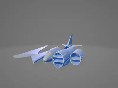 3D Printable Modular Wide-Body Commercial Aircraft  3D print model