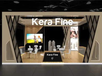 Exhibition Stand Stall 4 Side Open 7X11-Vray 3D model