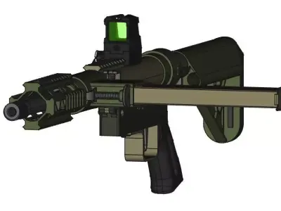 Sten gun MK II whatif CAD files 3D model