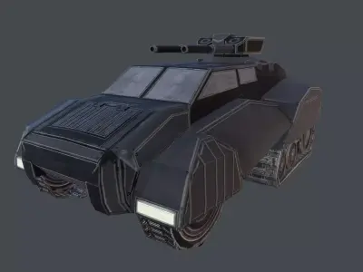 Saber Tank Low-poly 3D model