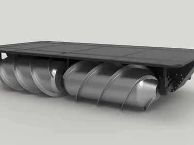 Screw terrain platform 3D model