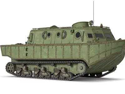 Amphibious Tracked Vehicle 3D model