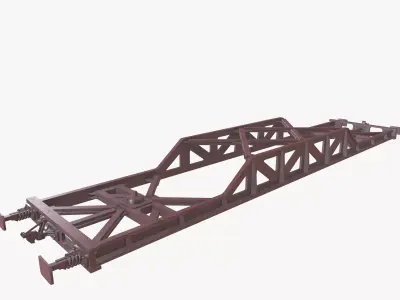 Bogie Welding Frame Low-poly 3D model
