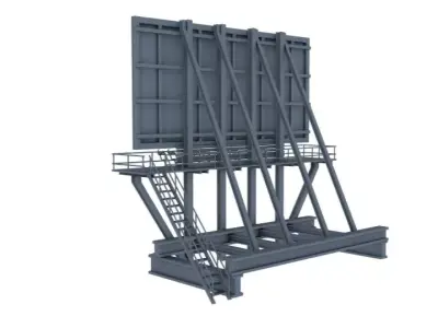 Rooftop billboard 3D model