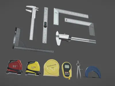 Measurement Tools Low-poly 3D model