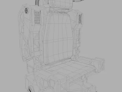 sci-fi seat 3D model