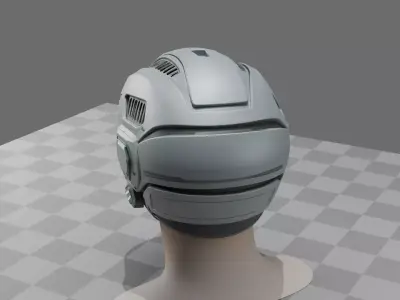 Sci-Fi Helmet 3D model purchase