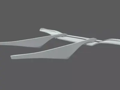 Car Spoiler 02 Low-poly 3D model