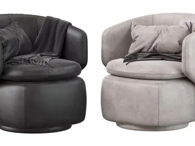 Crescent Swivel Chair 3D model purchase