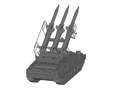 Buk missile system 3D model purchase