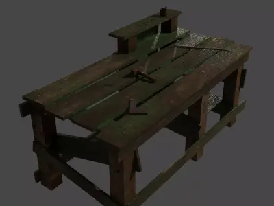 Workbench PBR Low-poly game ready Low-poly 3D model