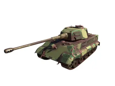 Panzerkampwagen Tiger Ausf B 3D model