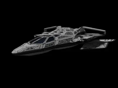 VBS-1 Spaceship Low-poly 3D model