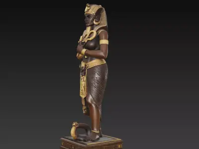 Egyptian Goddess Statue Ancient Egypt Sculpture 3D Model 3D print model