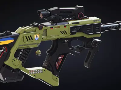 FREE SCI FI Rifle Free 3D model