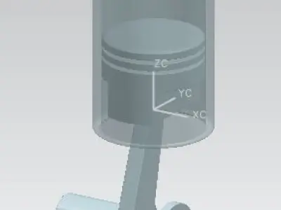 cylinder piston motion simulation by UG NX6 3D model