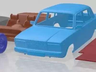 VAZ Higuli 2107 Sedan 2006 Printable Car 3D print model
