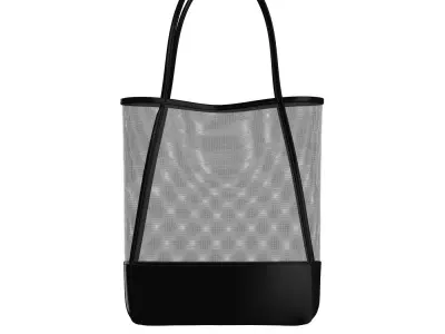 Black Mesh Shopper Bag 3D model