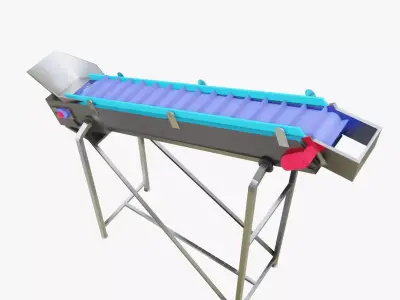 Plastic Modular Belt Elevator 3D model