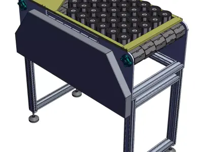 Motor permanent magnet rotor bearing feeding mechanism 3D model