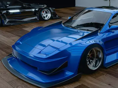 180sx  Or S13 Hatch Widebody Kit 3D model