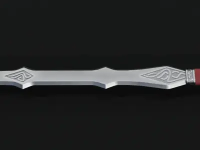 Elven sword low-poly Low-poly 3D model