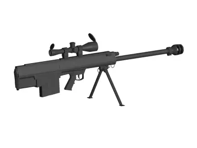 Barrett XM500 sniper rifle 3D model
