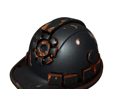 Worn Industrial Hard Hat Prop Low-poly 3D model