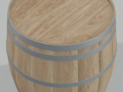 Light Toasted Burgundy Barrel 3D model
