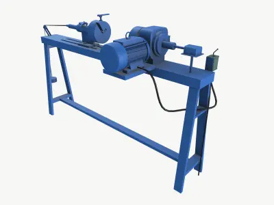 Small Winding Machine Low-poly 3D model