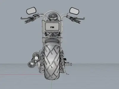 Chopper motorcycle 3D model