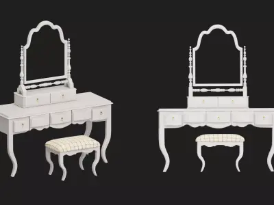 Dressing table Low-poly 3D model