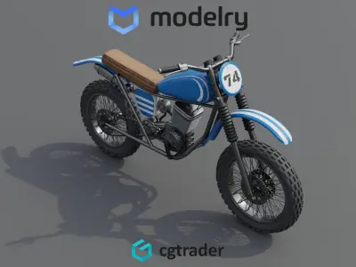 Supermoto Motorcycle 3D model