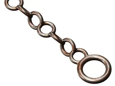 Rusty Metal Chain 3D model