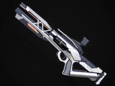 Sci-Fi Weapons X4 Package 3D model