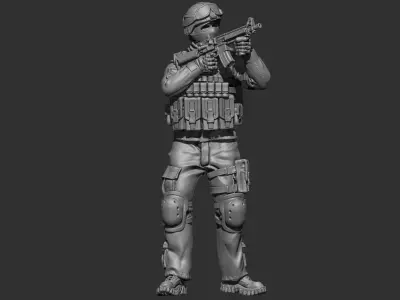 USA modern soldier 2 3D print model