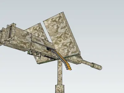 Mounted Machinegun Free 3D model