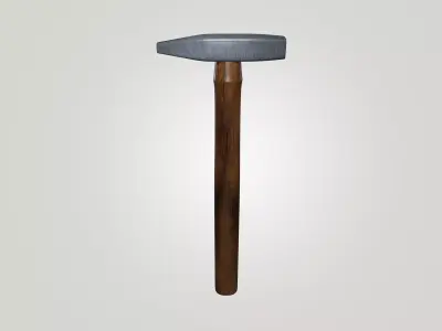 Compact Utility Hammer - Hand Tool 3D Model Free low-poly 3D model