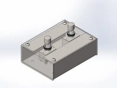 Footswitch plastic box with two switches Free 3D model