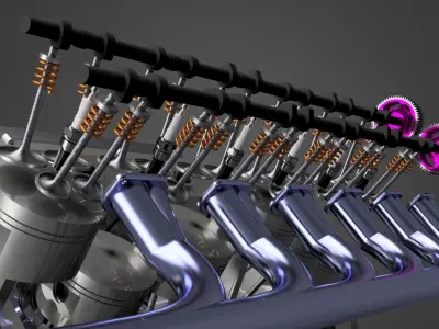 V12 Car Engine 3D model