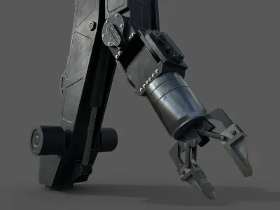 ROV arm - PBR - rigged Low-poly 3D model