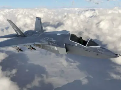  Stealth Jet Fighter 3D model