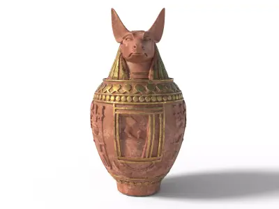 jar 6 Low-poly 3D model